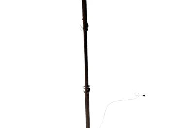 Art Deco Patinated Wrought Iron Floor Lamp, 1930s